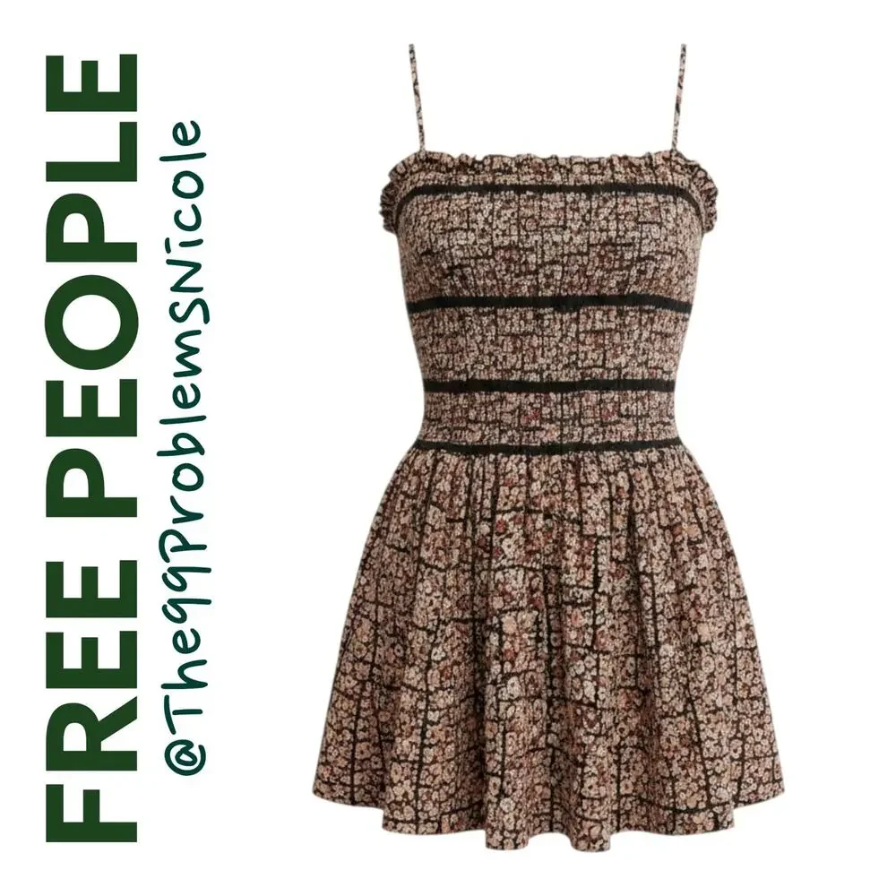 Free People Bali Checked Out Printed Romper